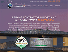 Tablet Screenshot of kvnconstruction.com